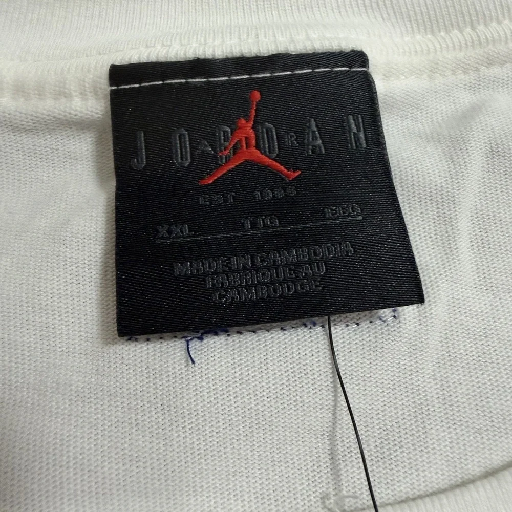 Nike Air Jordan Rare Air Distressed Long Sleeve Shirt Mens XXL White IB3134-133